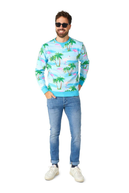 Hawaii Flamingo Trui Heren OppoSuits van OppoSuits koop je bij Partywinkel