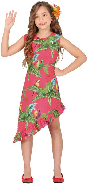 Hawaii flower jurk - Feestartikelen Hawaii flower jurk - Feestartikelen