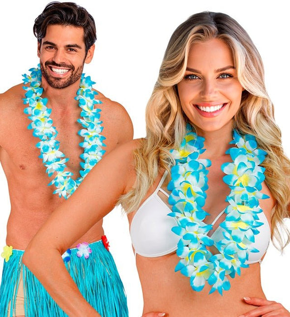 Hawaii Krans Licht Blauw van Widmann koop je bij Partywinkel