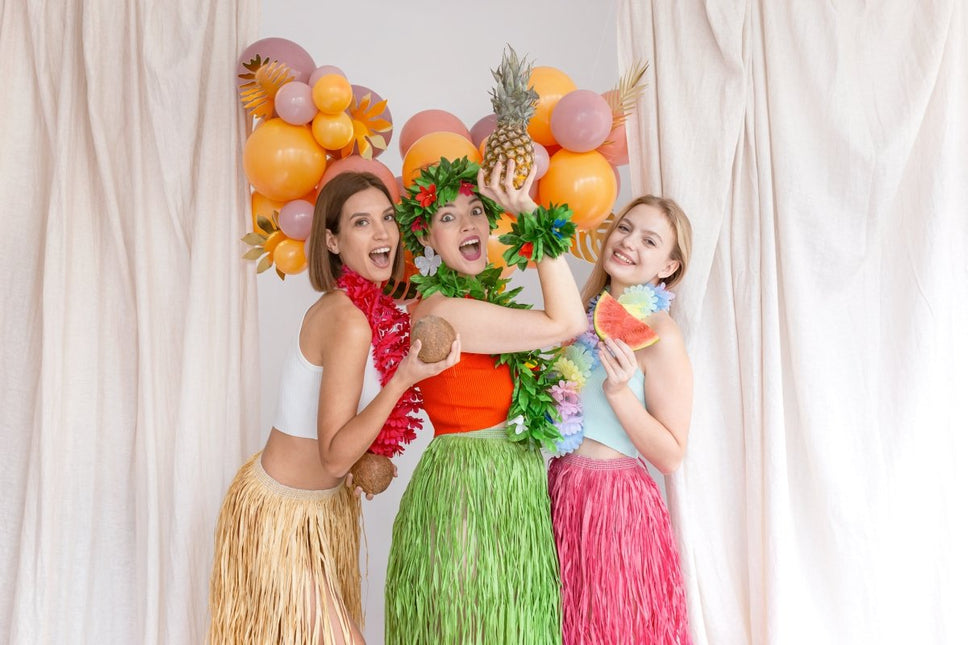 Hawaii Rok Groen Stro van Partydeco koop je bij Partywinkel