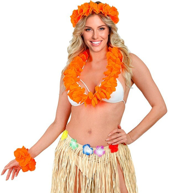 Hawaii Set Oranje van Widmann koop je bij Partywinkel