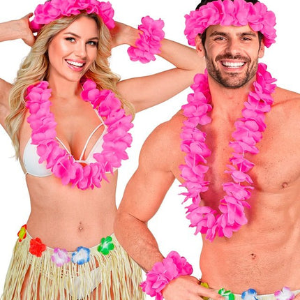 Hawaii Set Roze van Widmann koop je bij Partywinkel