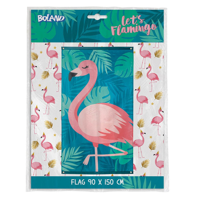 Hawaii Vlag Flamingo 1,5m van Boland koop je bij Partywinkel