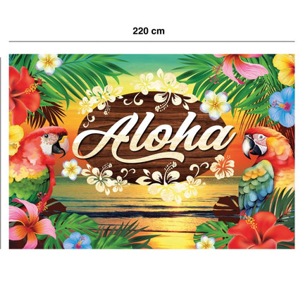 Hawaii Wanddecoratie Aloha 2,2m van Fiestas Guirca koop je bij Partywinkel
