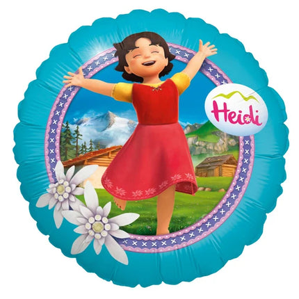 Heidi Helium Ballon Blauw Leeg 45cm