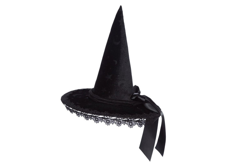 Zwarte Heksenhoed Kanten Randje van Wilbers & Wilbers koop je bij Partywinkel