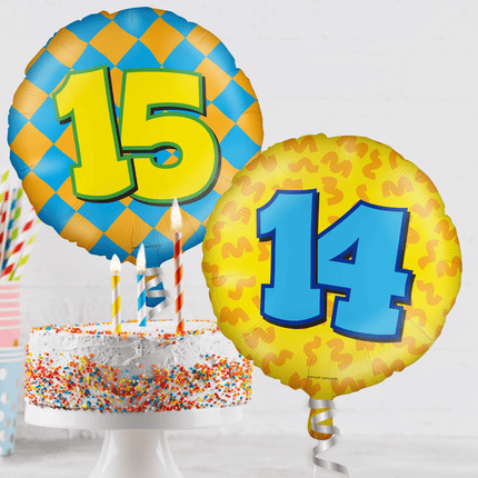 Helium Ballon 12 Jaar Gekleurd Leeg 46cm van Paper Dreams koop je bij Partywinkel