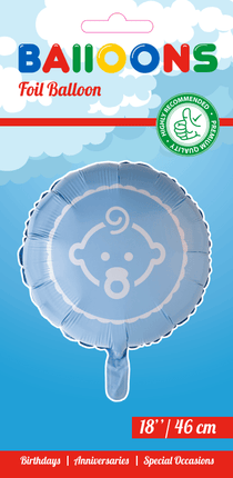 Helium Ballon Baby Boy Lichtblauw 45cm leeg van WeFiesta koop je bij Partywinkel