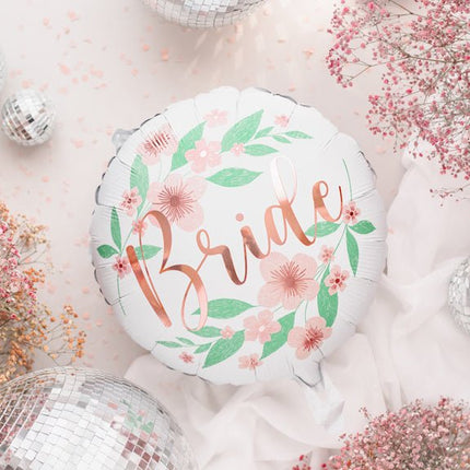 Helium Ballon Bride Bloemen Leeg 45cm van Partydeco koop je bij Partywinkel