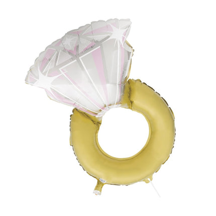 Helium Ballon Diamant XL 81cm leeg van Unique koop je bij Partywinkel