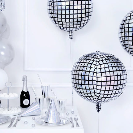 Helium Ballon Discobal Leeg 40cm van Partydeco koop je bij Partywinkel