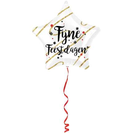 Helium Ballon Fijne Feestdagen 48cm leeg van Folat koop je bij Partywinkel