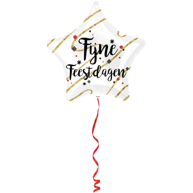 Helium Ballon Fijne Feestdagen 48cm leeg van Folat koop je bij Partywinkel