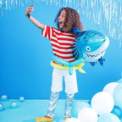 Helium Ballon Haai Leeg 1,02m van Partydeco koop je bij Partywinkel