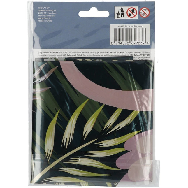 Helium Ballon Happy Birthday Flamingo Leeg 45cm van Folat koop je bij Partywinkel