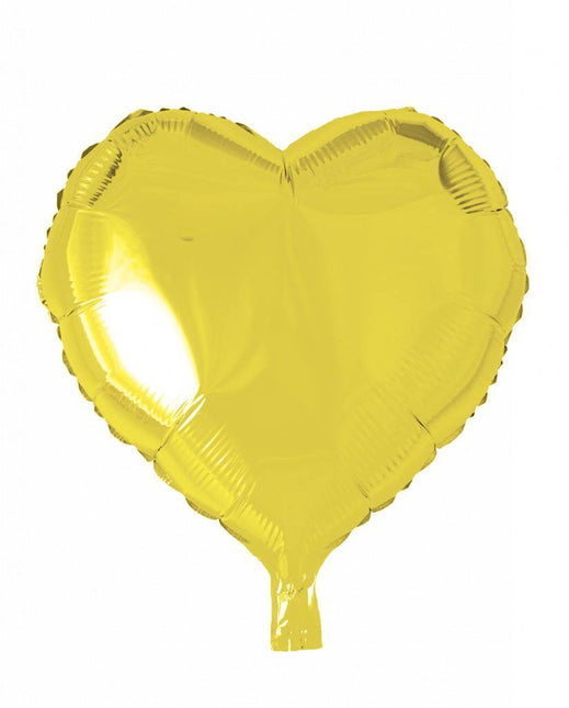 Helium Ballon Hart Geel 46cm leeg van WeFiesta koop je bij Partywinkel
