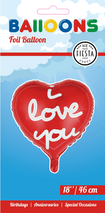 Helium Ballon Hart I Love You 45cm leeg van WeFiesta koop je bij Partywinkel