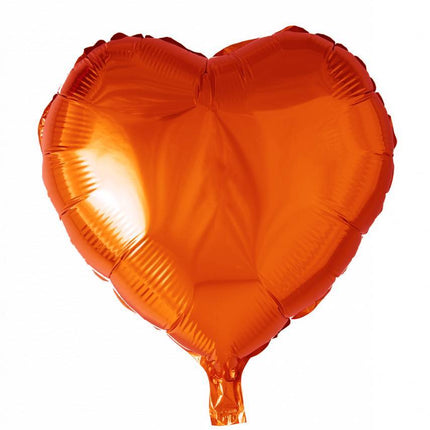 Helium Ballon Hart Oranje 46cm leeg van WeFiesta koop je bij Partywinkel
