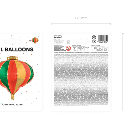 Helium Ballon Kerstbal Leeg 51cm van Partydeco koop je bij Partywinkel