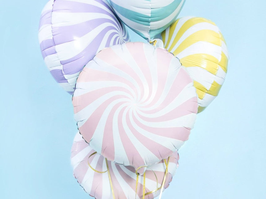Helium Ballon Lichtroze Swirl 45cm leeg van Partydeco koop je bij Partywinkel