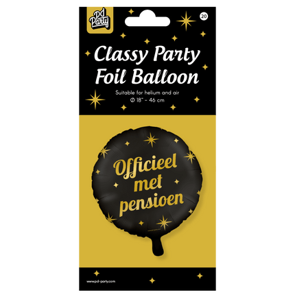 Helium Ballon Pensioen Leeg 30cm van Paper Dreams koop je bij Partywinkel