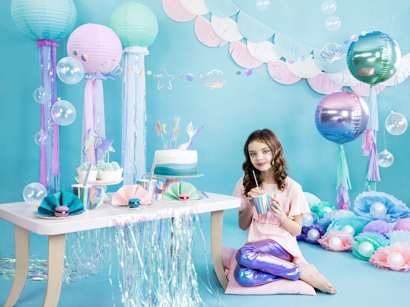 Helium Ballon Rond Blauw Groen Leeg 35cm van Partydeco koop je bij Partywinkel