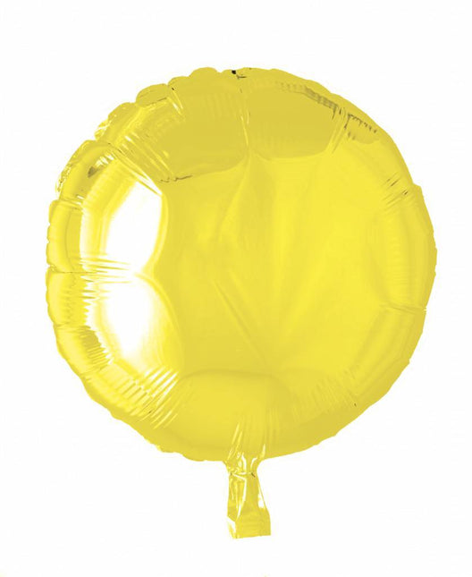 Helium Ballon Rond Geel 46cm leeg van WeFiesta koop je bij Partywinkel