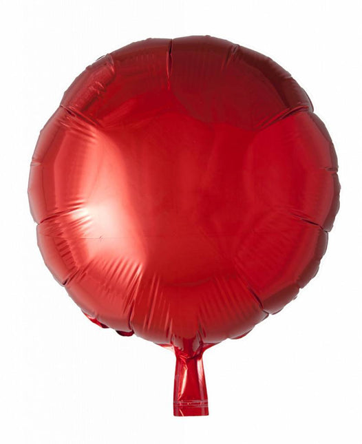 Helium Ballon Rond Rood 46cm leeg van WeFiesta koop je bij Partywinkel