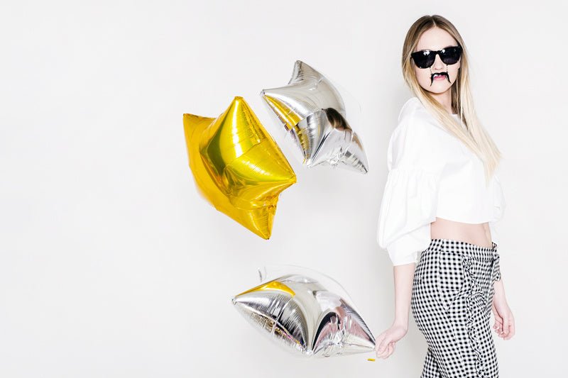 Helium Ballon Ster Goud Glansend Leeg 48cm van Partydeco koop je bij Partywinkel