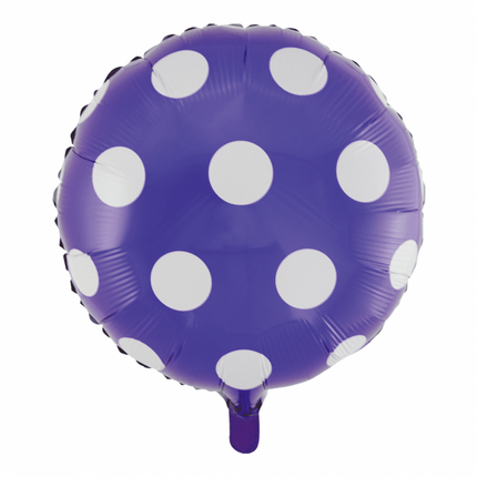 Helium Ballon Stippen Paars 45cm leeg van WeFiesta koop je bij Partywinkel