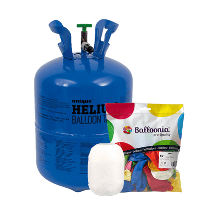 Helium Tank met 50 Ballonnen en Lint van Partywinkel koop je bij Partywinkel