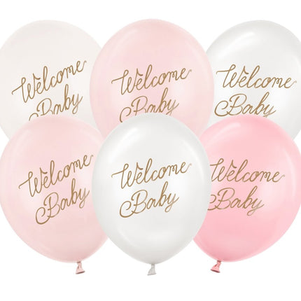 Hello Baby Ballonnen 30cm 50st van Partydeco koop je bij Partywinkel