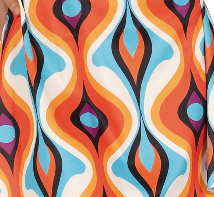 Hippie 60S Kostuum Blauw Oranje Dames van Fiestas Guirca koop je bij Partywinkel