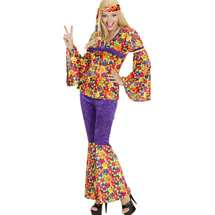 Hippie 60S Kostuum Dames Fluweel van Widmann koop je bij Partywinkel
