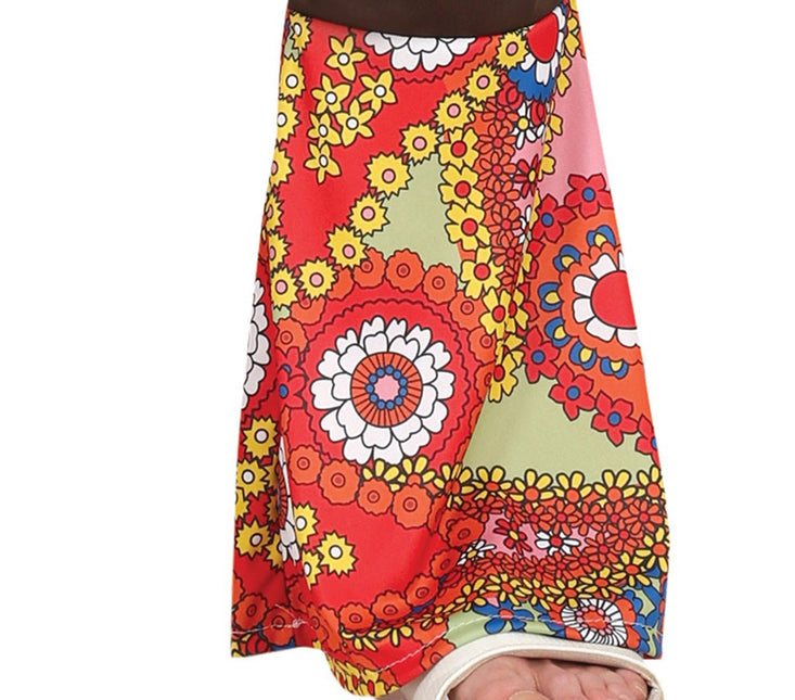 Hippie 60S Kostuum Gekleurd Heren Met Bruin Vest van Fiestas Guirca koop je bij Partywinkel