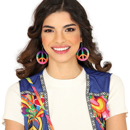 Hippie 60S Oorbellen van Fiestas Guirca koop je bij Partywinkel
