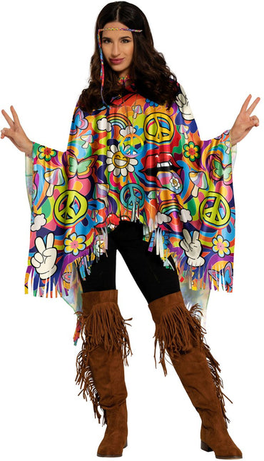 Hippie 60S Poncho Franjes van Fiestas Guirca koop je bij Partywinkel