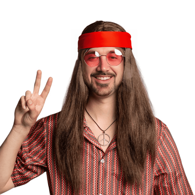 Hippie 60S Verkleedset 4 delig van Partychimp koop je bij Partywinkel