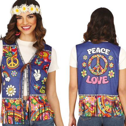 Hippie 60S Vest Dames van Fiestas Guirca koop je bij Partywinkel