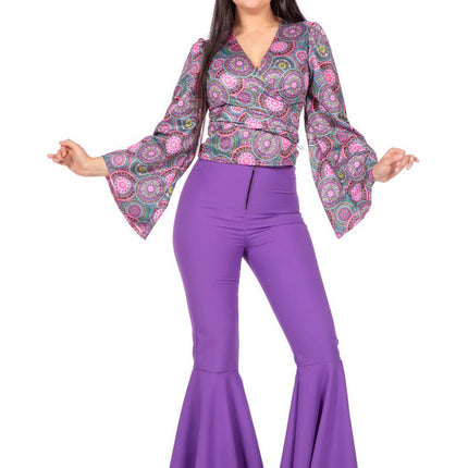 Hippie Blouse Paars van Wilbers & Wilbers koop je bij Partywinkel