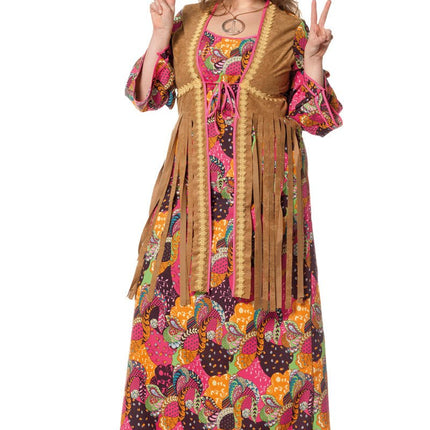 Hippie Jurk Lang Gekleurd van Wilbers & Wilbers koop je bij Partywinkel
