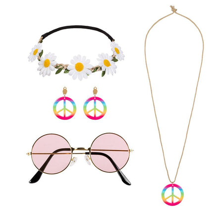 Hippie Kostuum Set 5 delig van Boland koop je bij Partywinkel