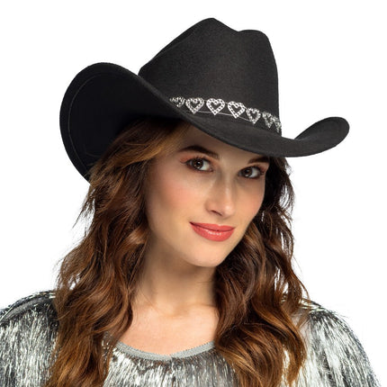 Hoed cowboy Jamie zwart van Boland koop je bij Partywinkel