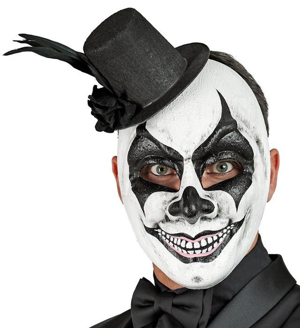 Hoed Masker Zwart Wit Schedel van Widmann koop je bij Partywinkel