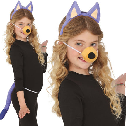 Hond Verkleedset Blauw 3 delig van Fiestas Guirca koop je bij Partywinkel