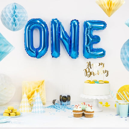 Honeycomb Bal Lichtblauw 30cm van Partydeco koop je bij Partywinkel