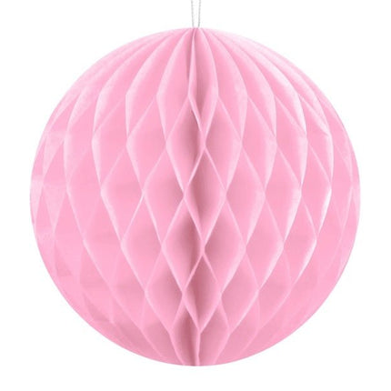 Honeycomb Bal Lichtroze 10cm van Partydeco koop je bij Partywinkel