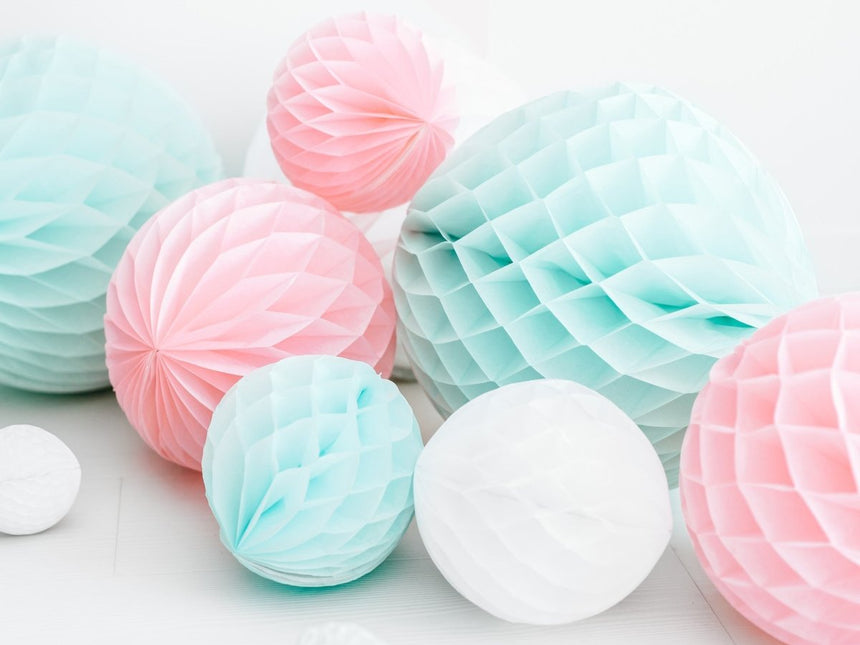 Honeycomb Bal Mintgroen 20cm van Partydeco koop je bij Partywinkel