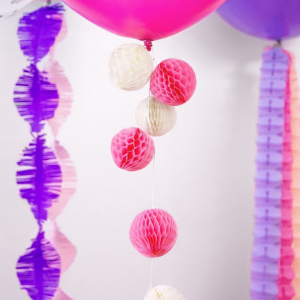 Honeycomb Bal Roze 10cm van Partydeco koop je bij Partywinkel