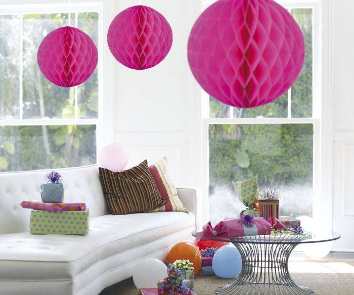 Honeycomb Bal XL Fuchsia 50cm van Folat koop je bij Partywinkel